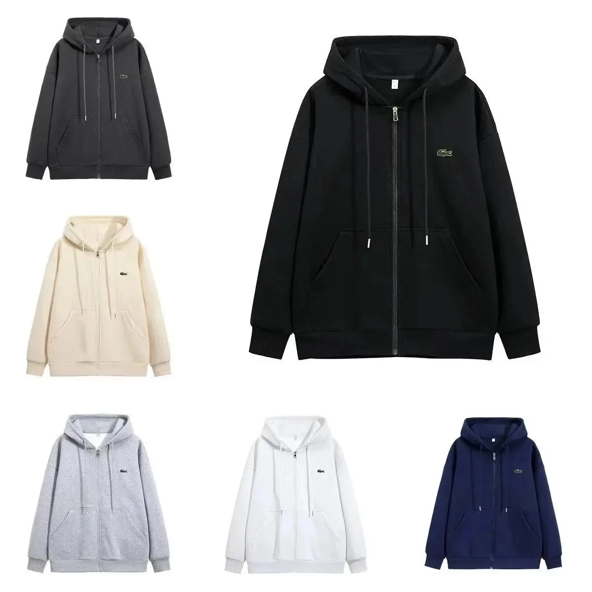 Lacoste Crocodile Logo Zip-Up Hoodie [30+ styles]