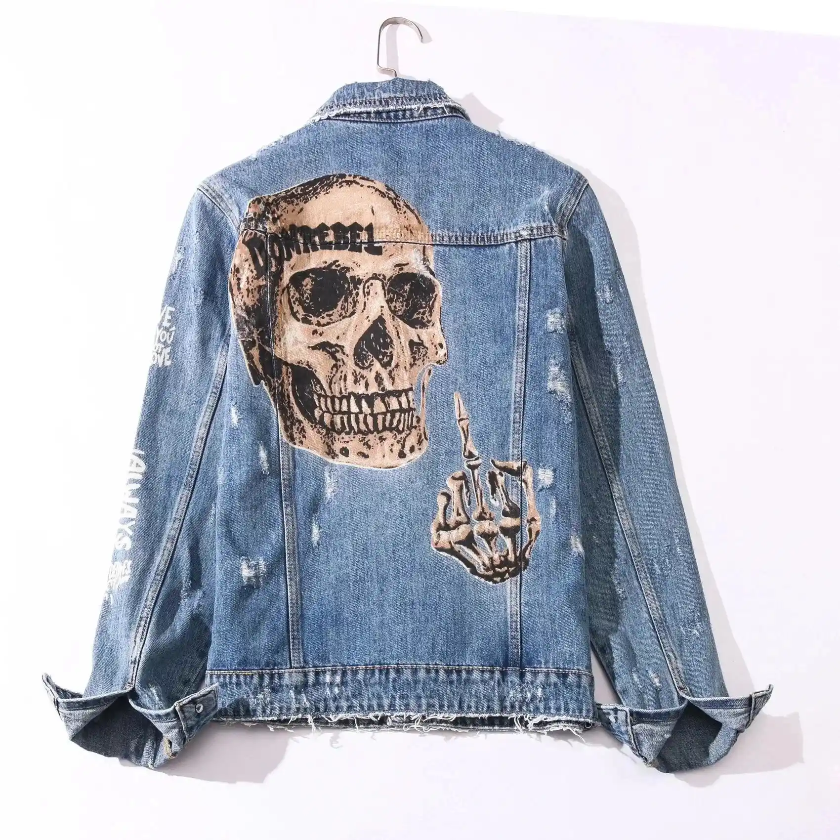 RienFeng Distressed Denim Jacket 2