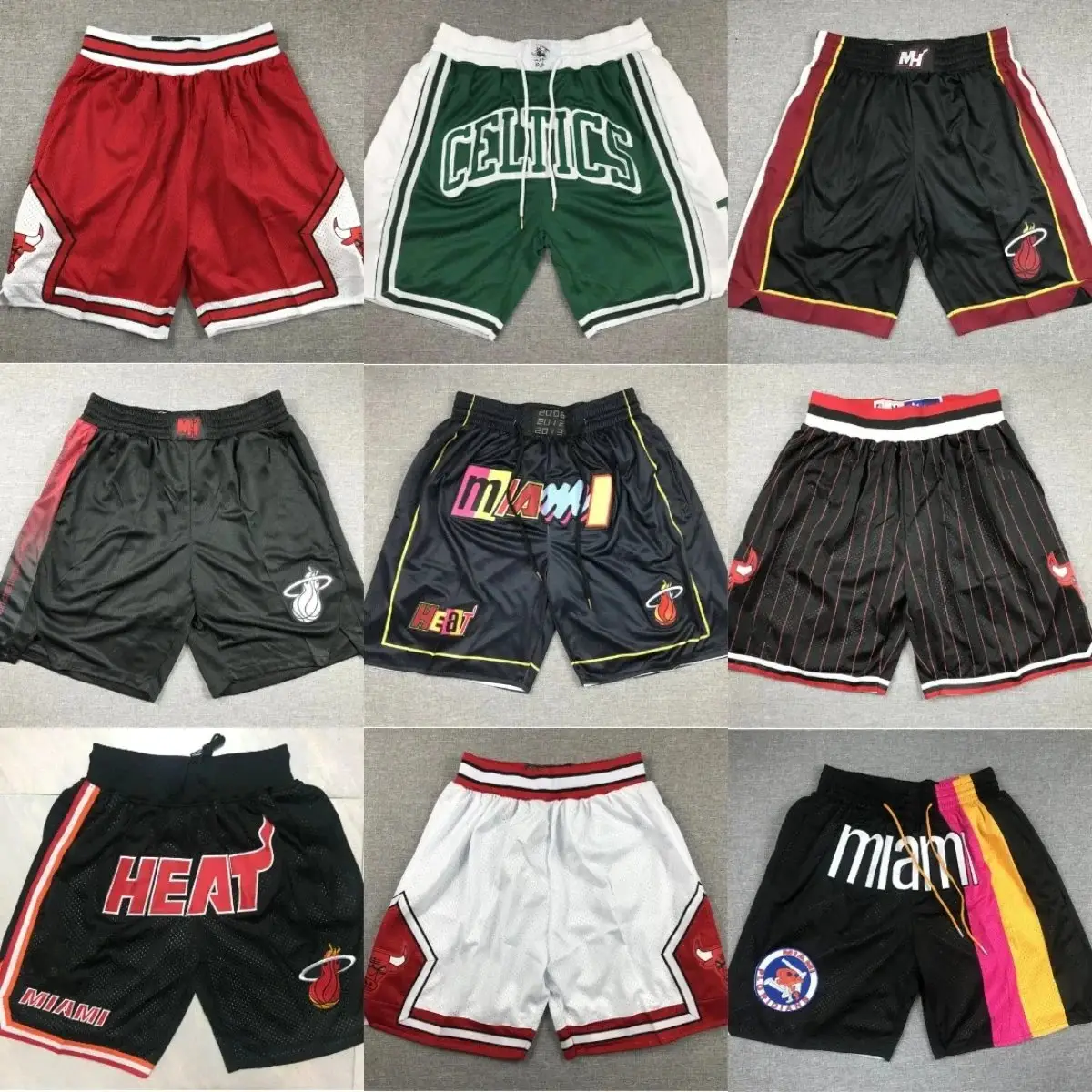 Miami Heat & Boston Celtics Basketball Shorts [9 Styles]